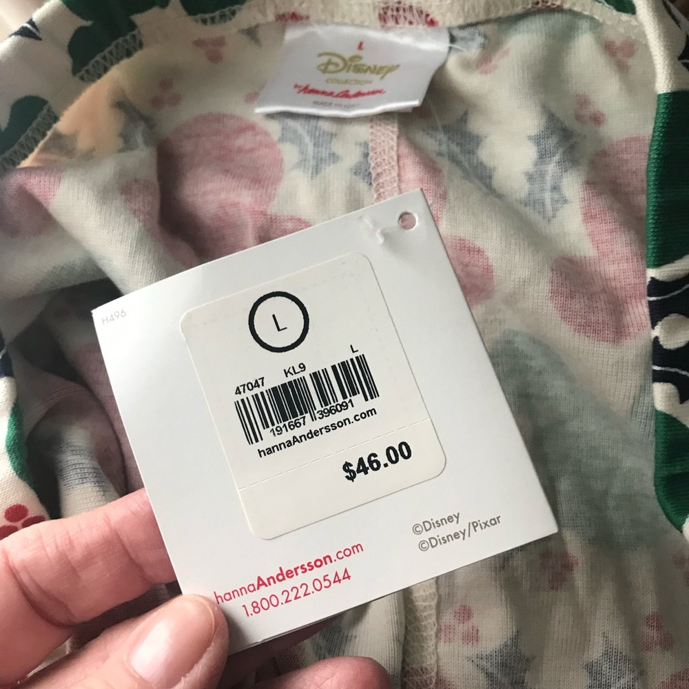 New HANNA ANDERSSON Disney Mickey Mouse Adult Holiday Long John Pajama Pants NWT - Picture 12 of 13